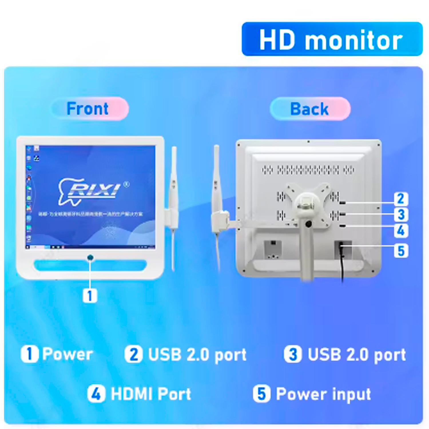 Cámara Dental Intraoral con monitor de 17 pulgadas con wifi RIXI.