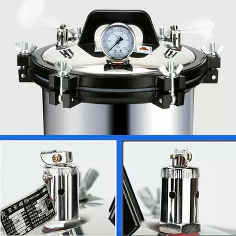 Esterilizador Autoclave Vapor Presión Acero Inoxidable 18L.