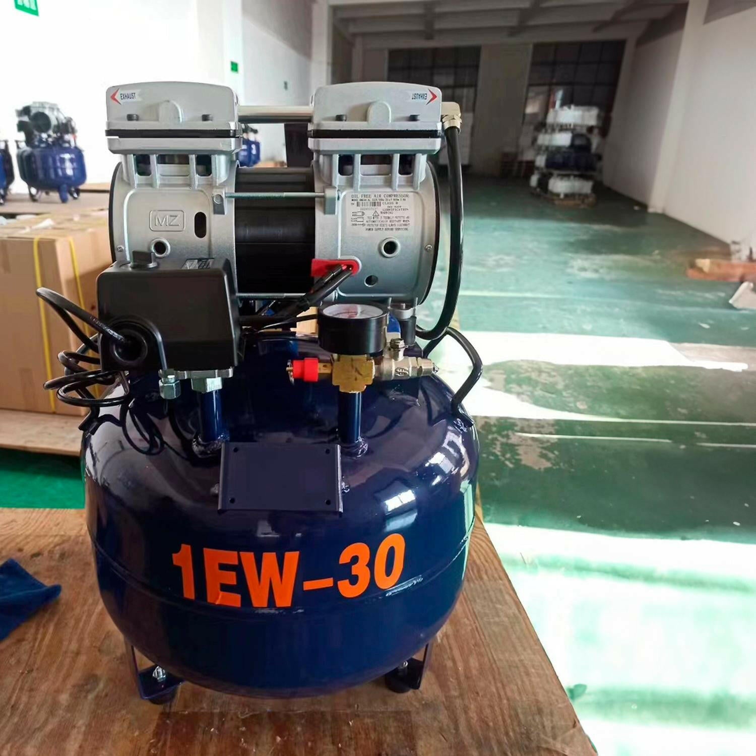 Compresor Dental silencioso 1.5HP 30Litros.