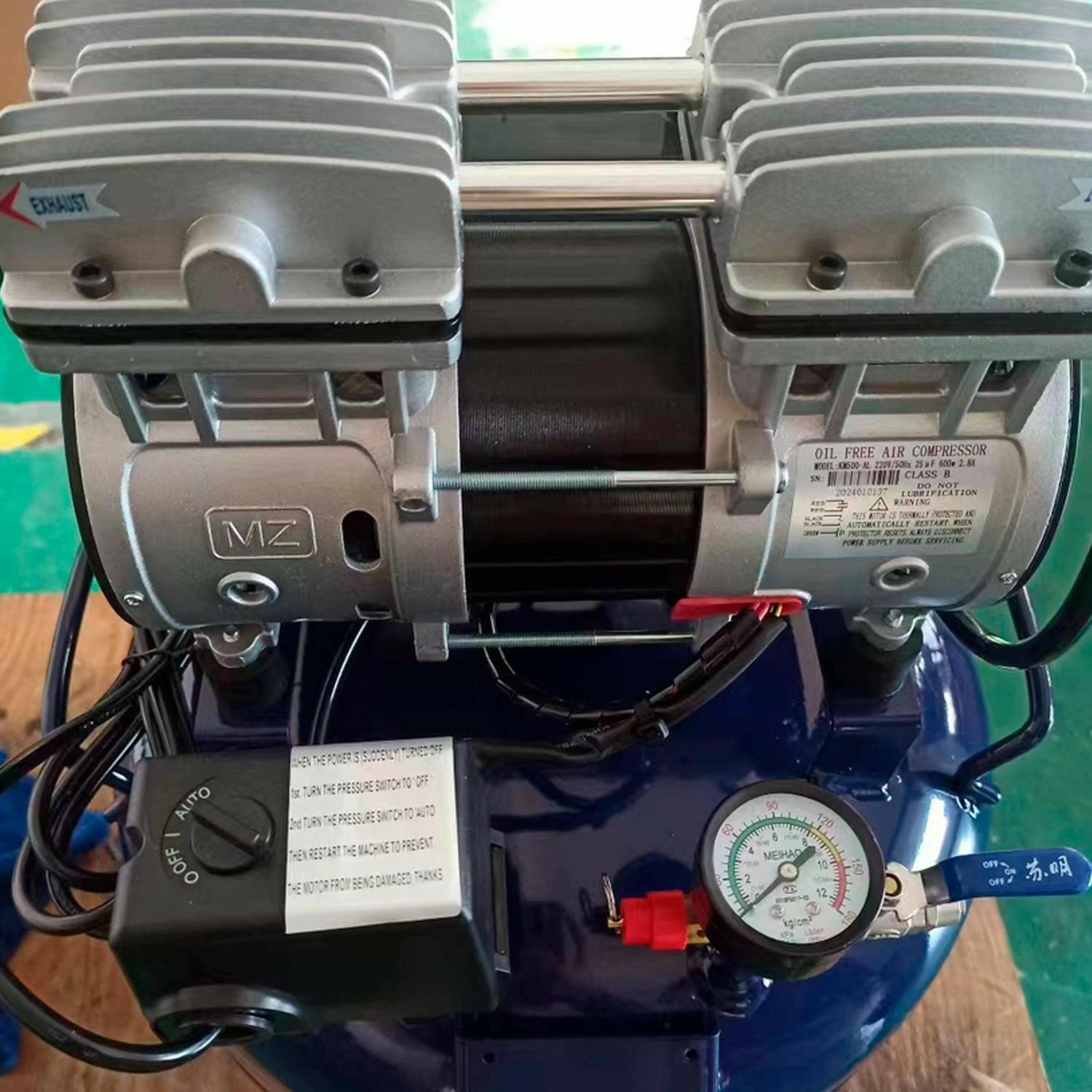 Compresor Dental silencioso 1.5HP 30Litros.